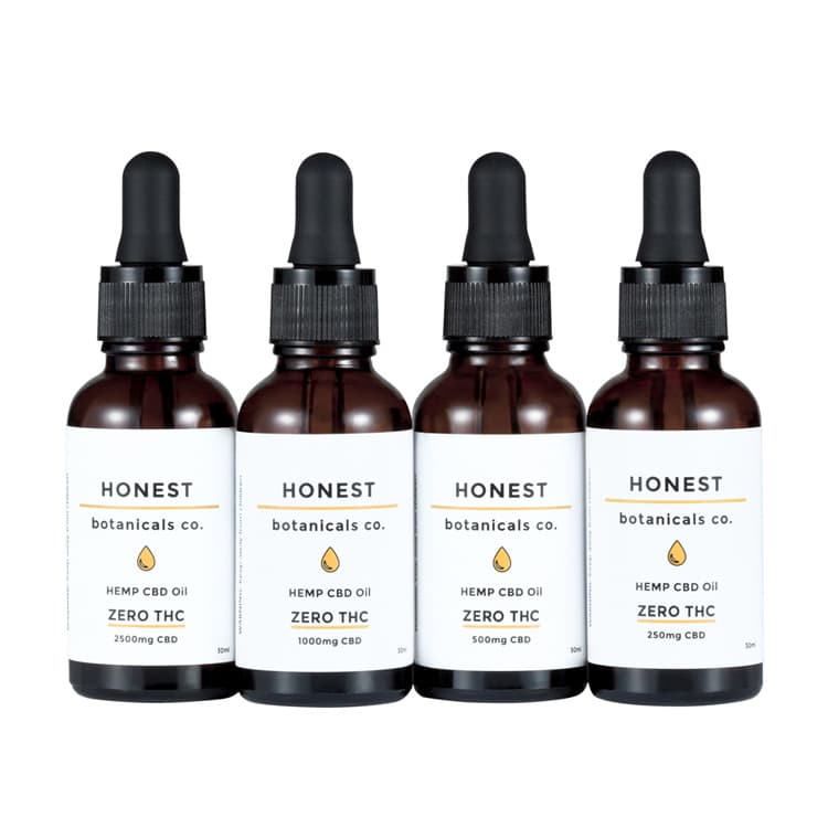 Honest Botanicals CBD Oil with Zero THC - Assorted Sizes