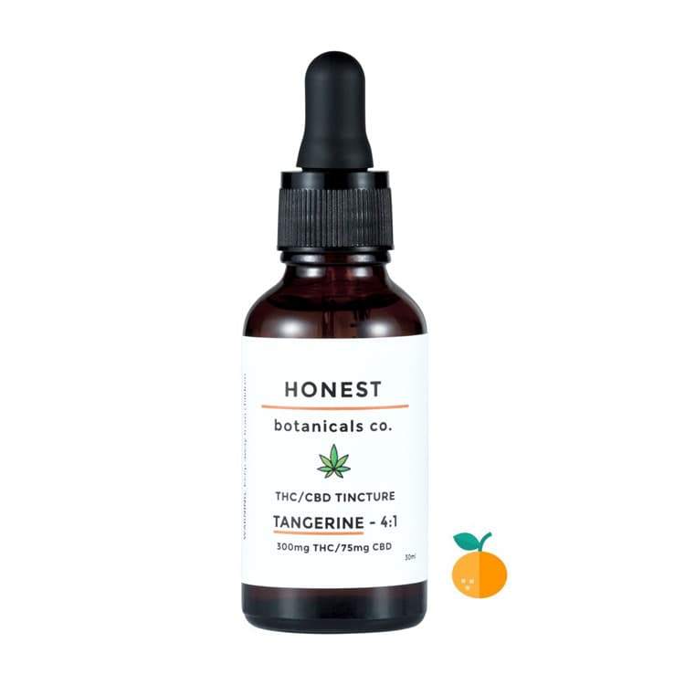 4 to 1 THC/CBD Tangerine Tincture from Honest Botanicals
