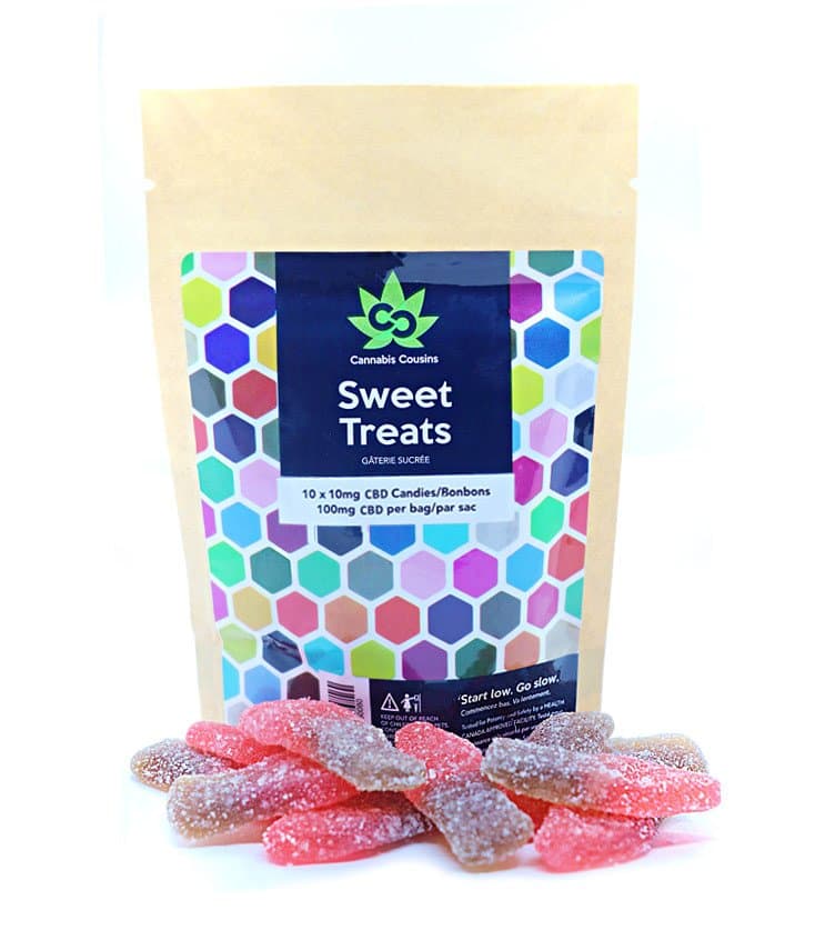 Cherry Cola Bottle Gummies by Cannabis Cousins, 100mg CBD (10 x 10mg)