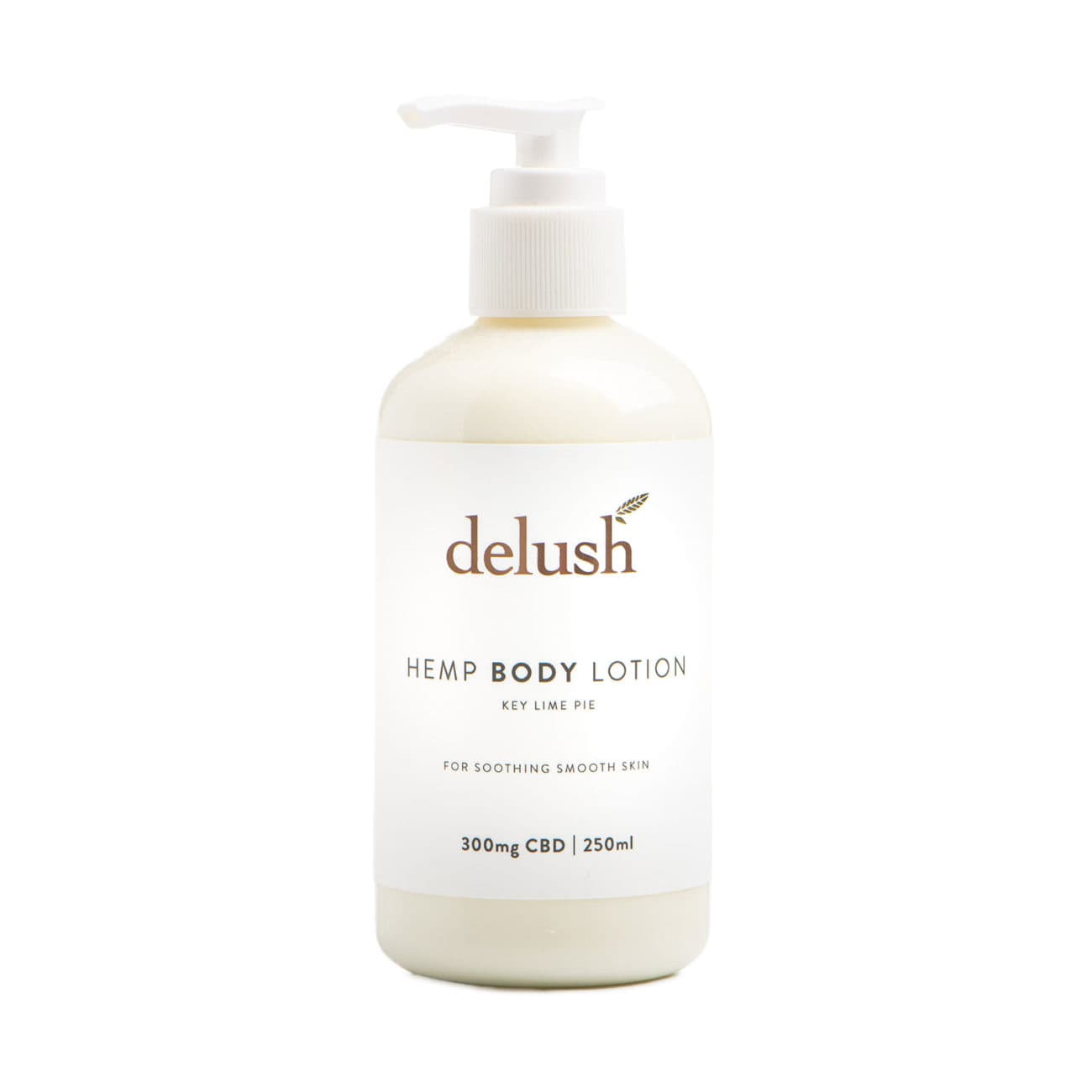 Delush CBD Hemp Body Lotion, non-greasy hemp + grape seed oil formula