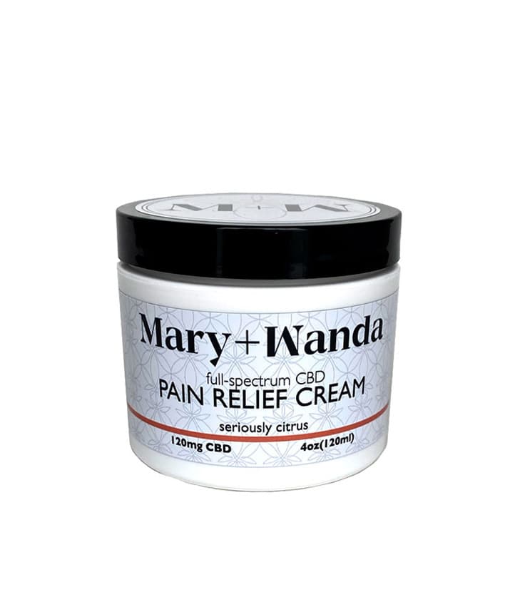 Full Spectrum CBD Pain Cream jar by Mary+Wanda, 120mg CBD