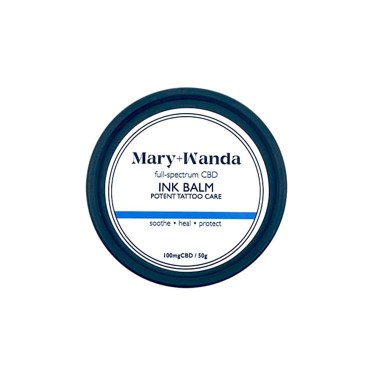 Ink Balm full-spectrum CBD tattoo balm by Mary + Wanda, 100mg CBD