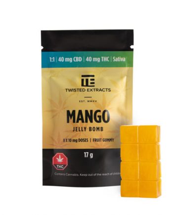 Mango CBD and THC JellyBomb from Twisted Extracts