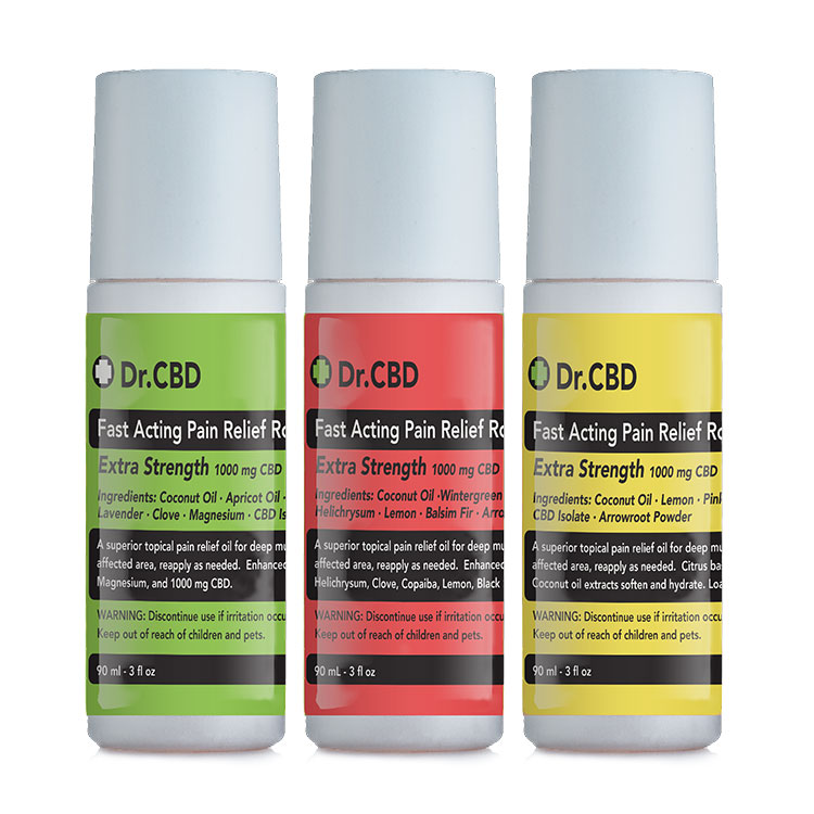 Assorted CBD Pain Roll-ons from Dr. CBD