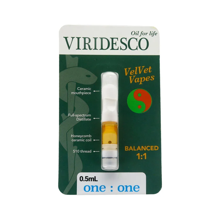 CBD and THC Vape cartridge from Viridesco