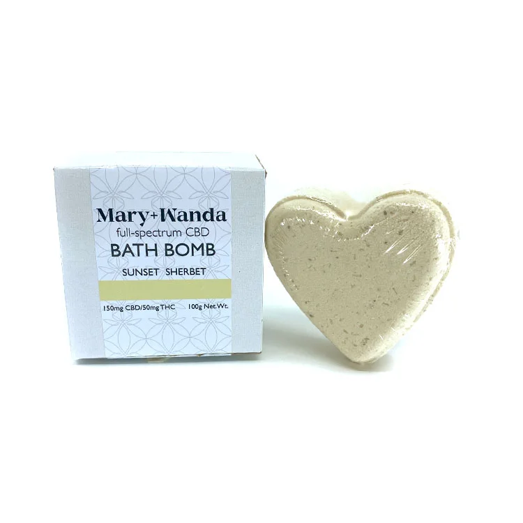 Sunset Sherbet CBD Bath Bomb from Mary+Wanda