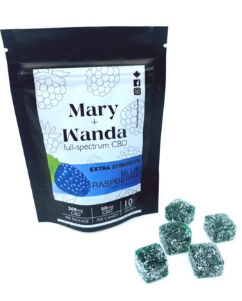 Blue Raspberry CBD Gummies from Mary and Wanda